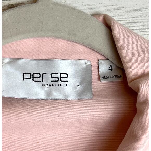 Per Se by Carlisle womens 2/4 Stephanie pink denim cutout Pant Jacket set NEW - Picture 10 of 13